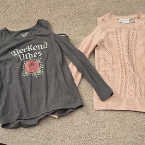 Black Gray 'Weekend Vibes' Kids Long Sleeve Tee